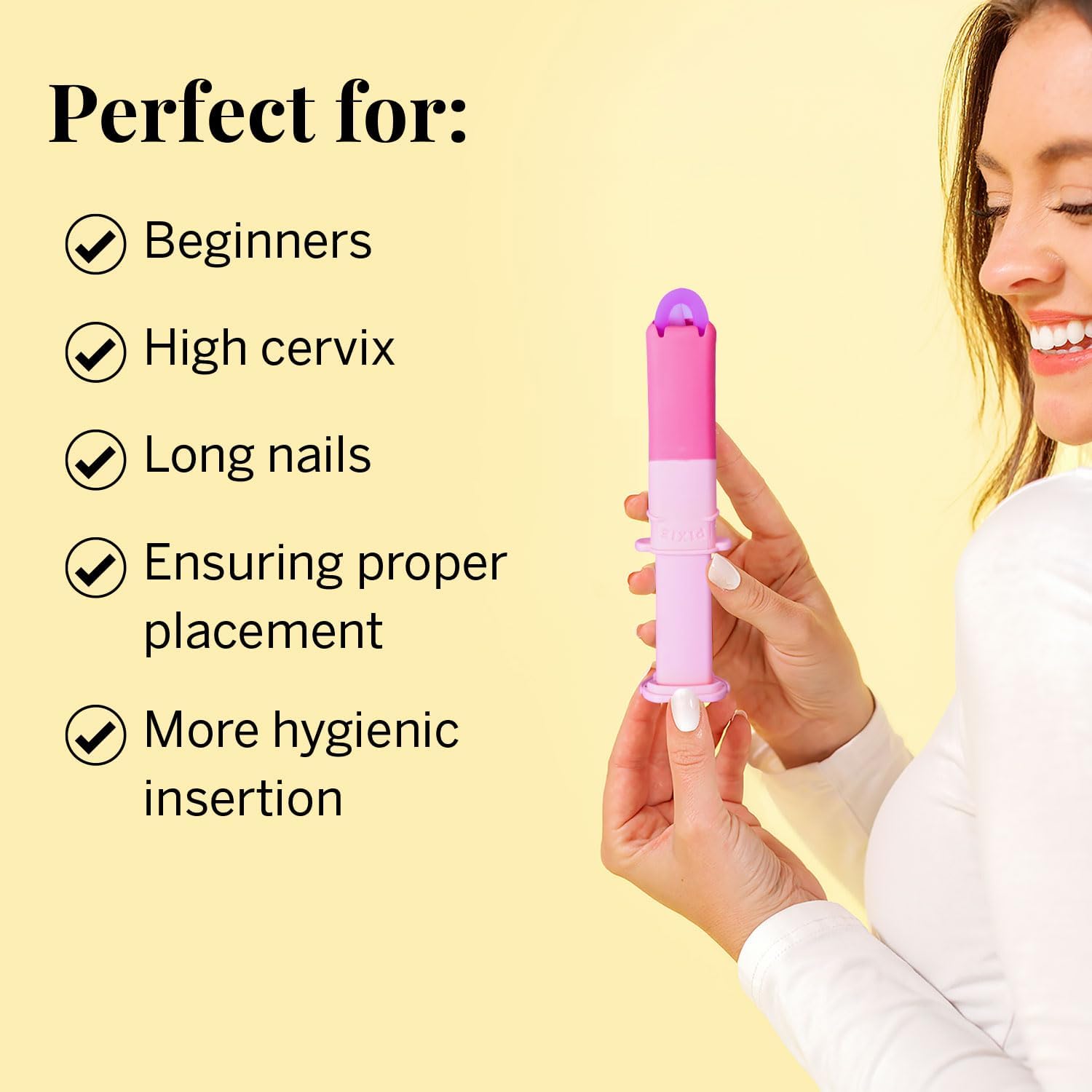 Pixie Menstrual Disc Applicator for Feminine Care - Inserts Like A Tampon - Every Woman Can Now Use Period Discs - Perfect for Long Nails - Self Sanitizer TPE Properties (Disc Applicator) - Image 5
