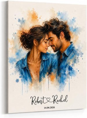 Noni Custom Watercolor Couple Portr...