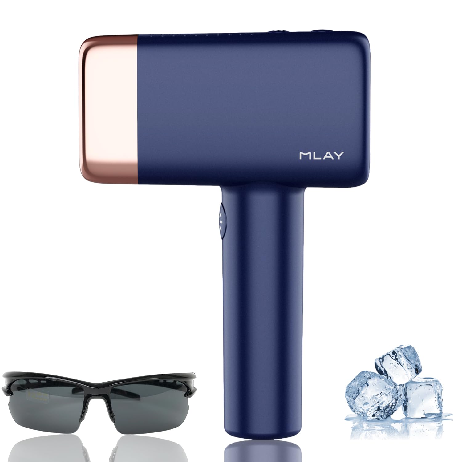 MLAY IPL Hair Removal Device, Ice Cooling Protection Laser Permanent Whole Body Hair Remover for Home Use Women and Men (Bule) | T14 Hair Removal, Permanent Hair Removal at Home for Arms Armpits Face Legs Bikini Line, Long-Lasting Results, 5 Levels