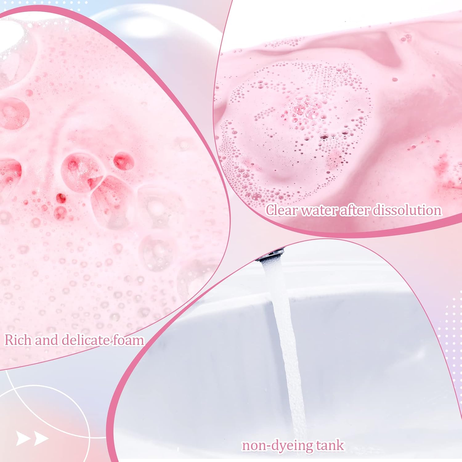 Demissle 20 Pcs 0.53 oz Bath Bombs Bath Fizzies Mini Bath Balls for Women Relaxing Refreshing Bath Bombs Gift Set with Glitter for Bubble Spa(Pink) - Image 6