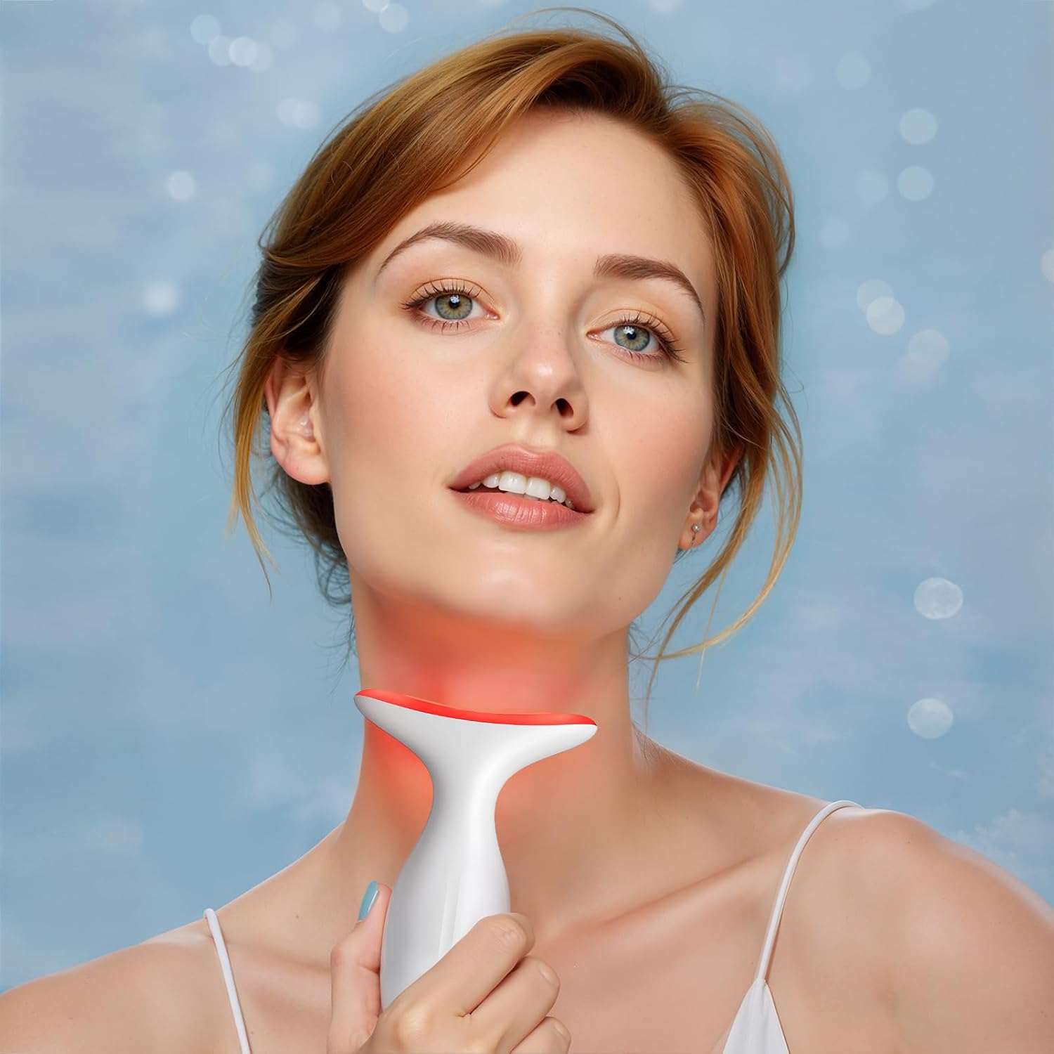 Neck Massager — Portable facial/neck massager with constant temperature heat therapy and vibration massage. USB rechargeable, three adjustable speeds. Relieves fatigue and aids in skincare absorption - Image 8