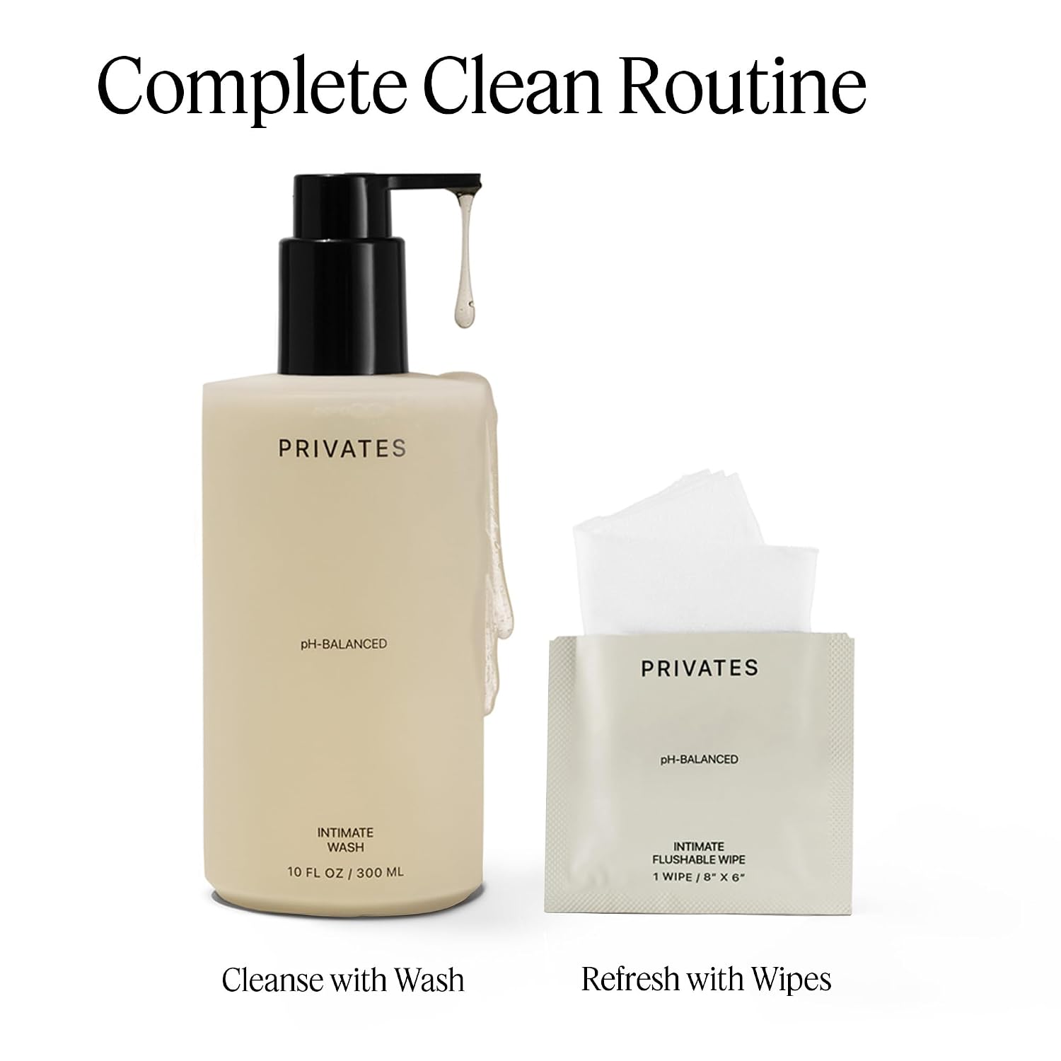 PRIVATES pH-Balanced INTIMATE WASH for Women & Men | Odor Control, Irritation & Dryness Relief | Hydrating & Soothing with Aloe | Microbiome-Friendly | Natural Ingredients | Fragrance-Free | 10 fl oz - Image 9