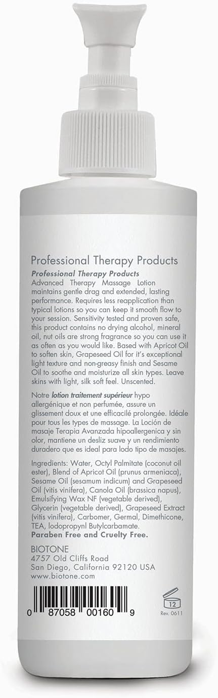 BIOTONE Advanced Therapy Massage Lotion, Hypoallergenic and Fragrance-Free, More Glide and Workability, Absorbs for a Non-Greasy Finish - Image 2