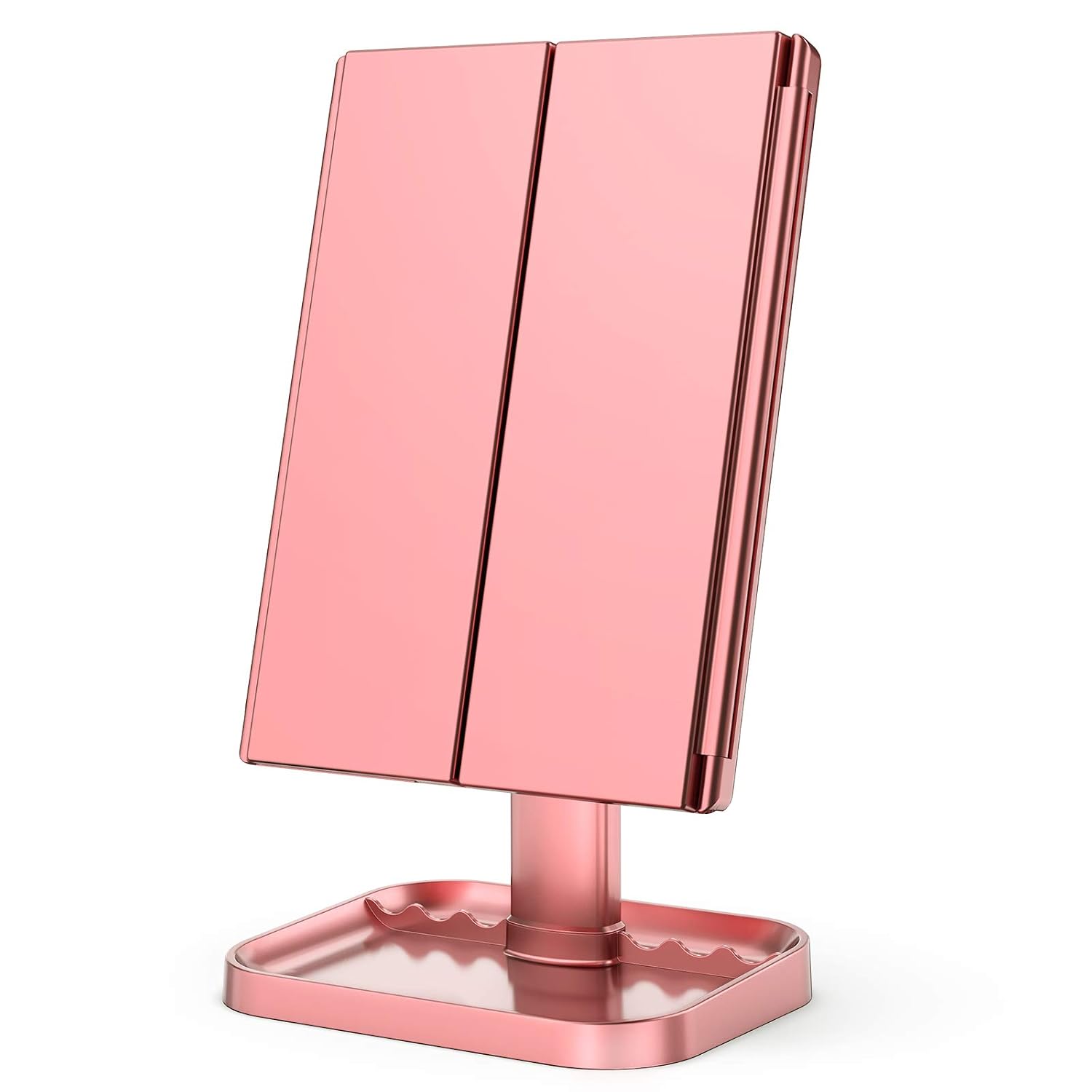 HUONUL 2X/3X/10X Magnifying Vanity Mirror with Light, Trifold Makeup Mirror | Touch Dimming, Dual Power, Clear View for Makeup, Skincare. Dorm Room Essentials. Birthday Gifts for Women, Mom, Wife, Girls - Image 4