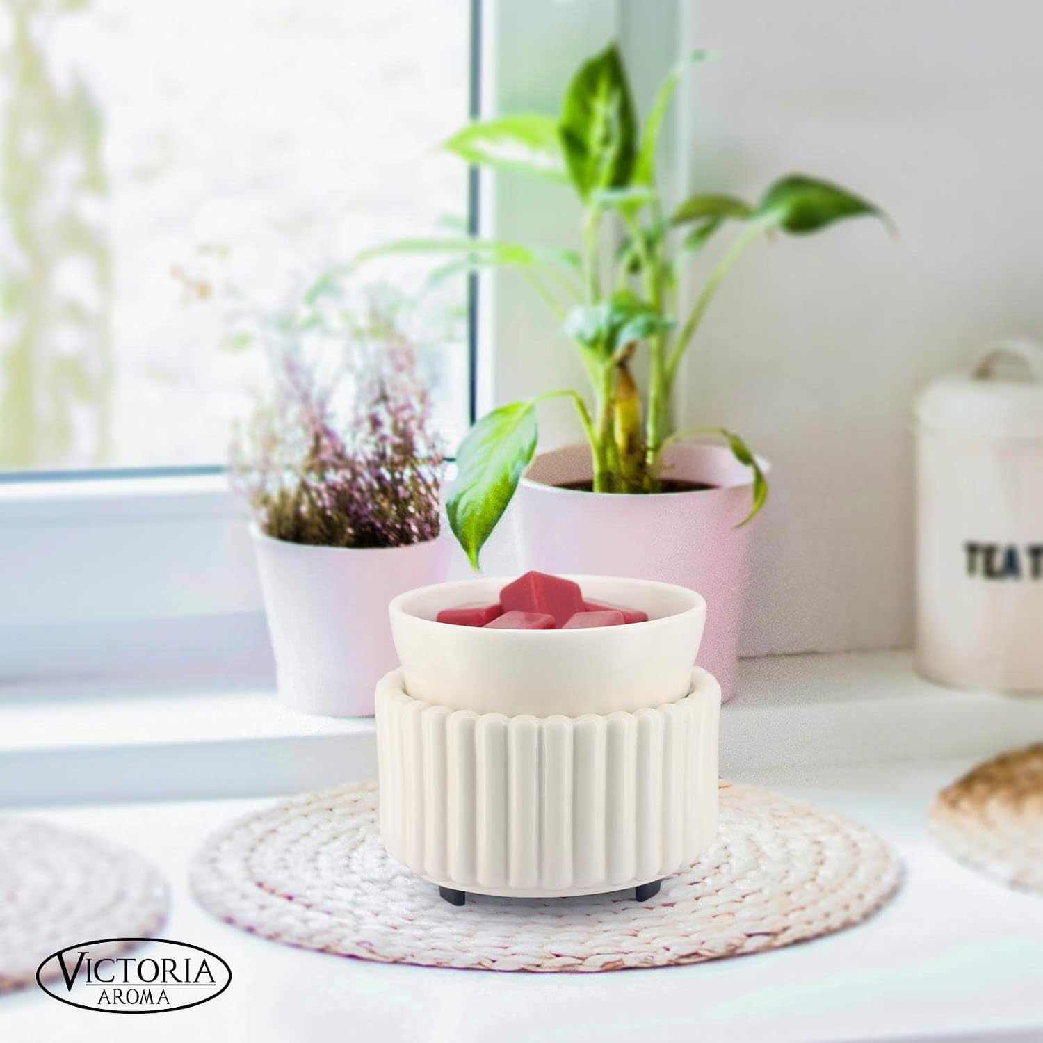 VICTORIA AROMA Ceramic Wax Melt Warmer 3-in-1 Candle Wax Warmer for Scented Wax Melter Electric Fragrance Wax Burner for Home Office Bedroom Gift & Decor… - Image 5