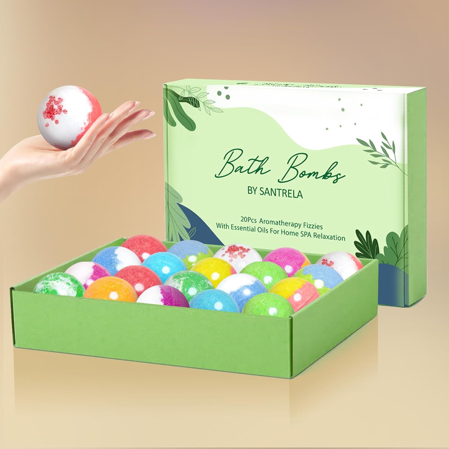 Bath Bombs for Women Gift Set, 20 Organic Bath Bombs with Essential Oil, Handmade SPA Bubble Bath for Relaxing, Gift for Her/Him, Women, Girls, Wife, Mother - Image 7