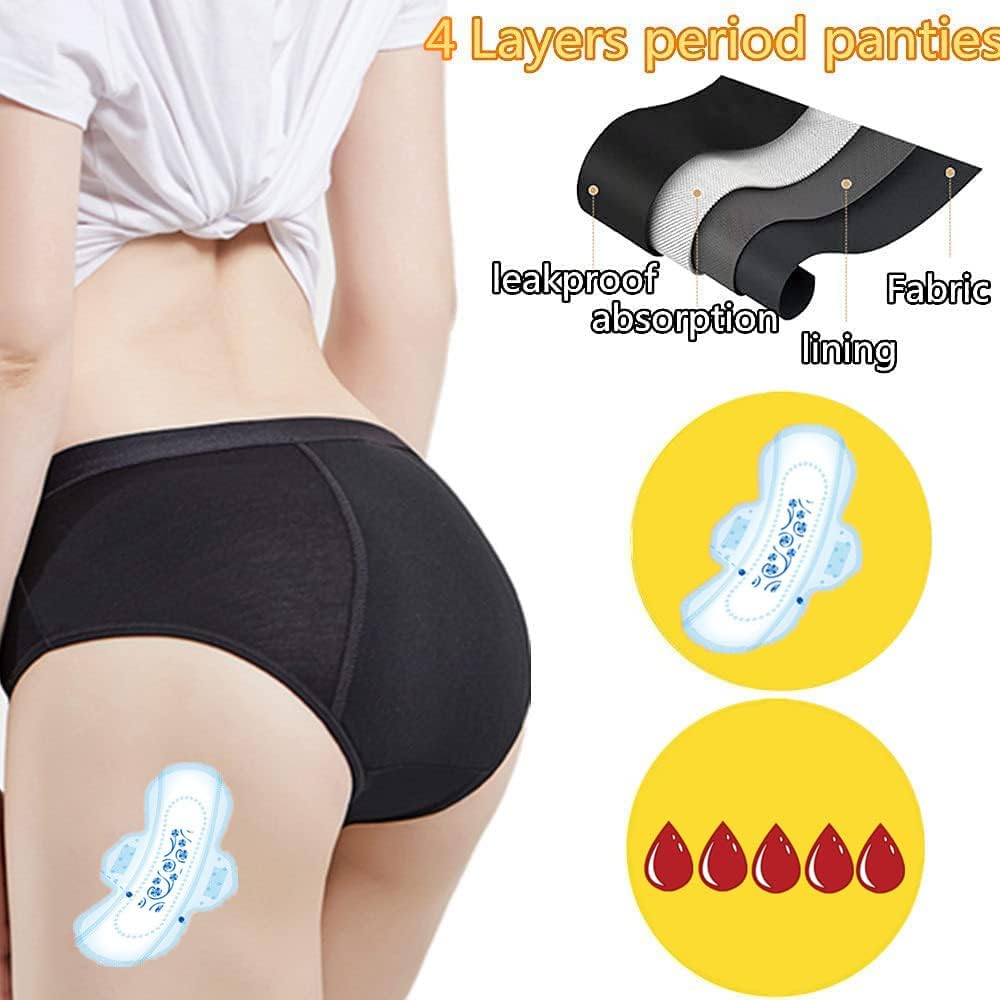 Period Underwear Heavy Flow Women 30ML Absorbent Leak Proof Panty Postpartum Pants Menstrual Panties Briefs - Image 5