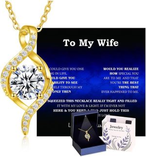 1CT Infinity Moissanite Pendant Nec...