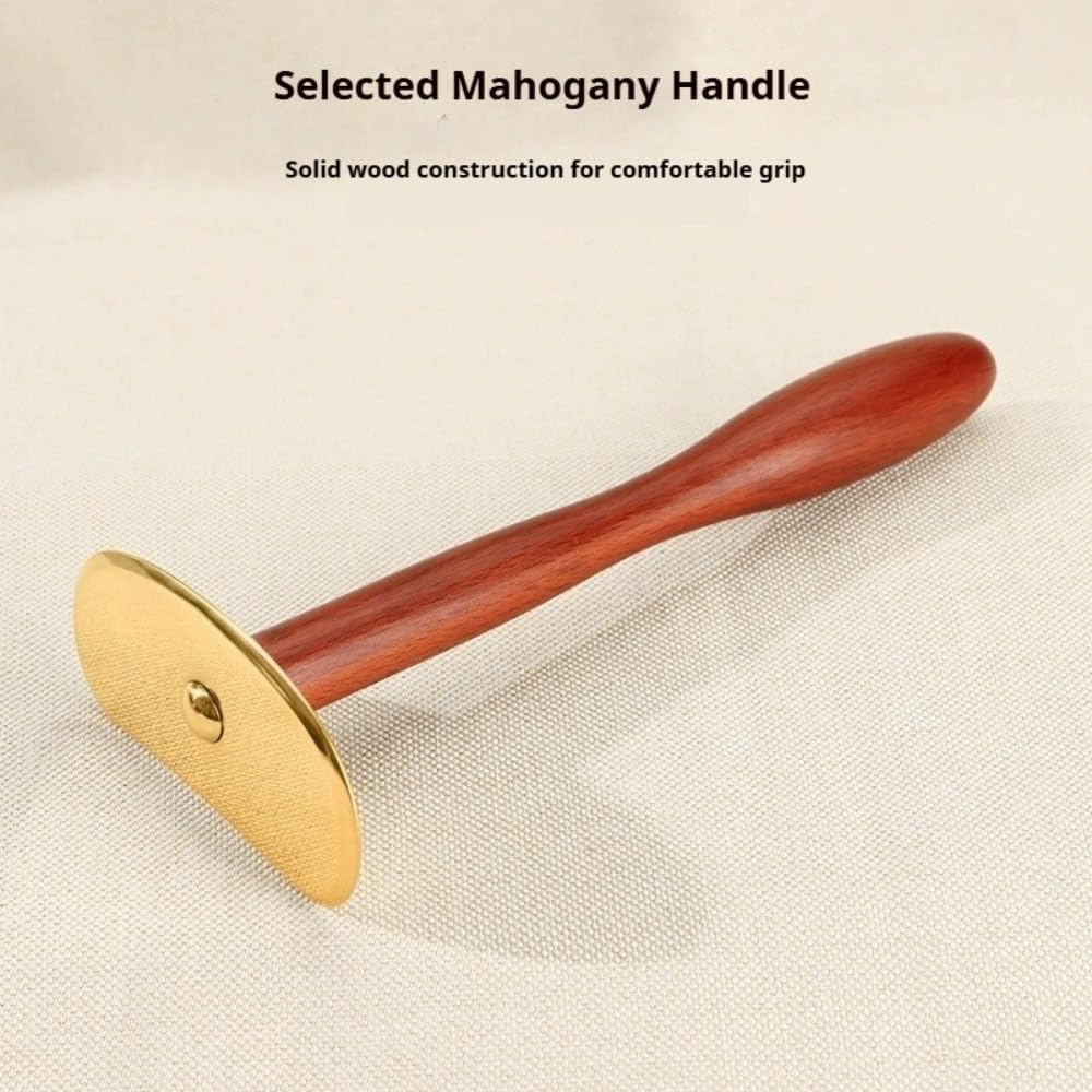 Brass Gua Sha Board with Long Handle, Self-Scraping Massage Tool for Home Use, Full Body Back Gua Sha Scraper with Rosewood Handle (Short Handle) - Image 7