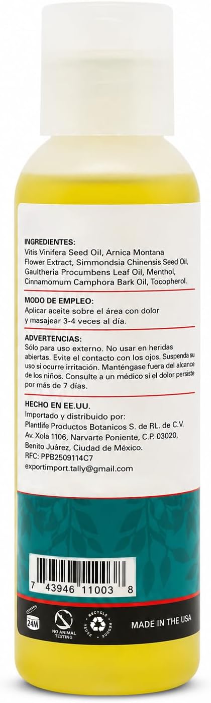Plantlife Arnica Relieve Oil, Organic Arnica Montana, Fast-Absorbing | Great for post-workout, ideal for massage, non-greasy, for daily use, long lasting for overall body care - Image 2