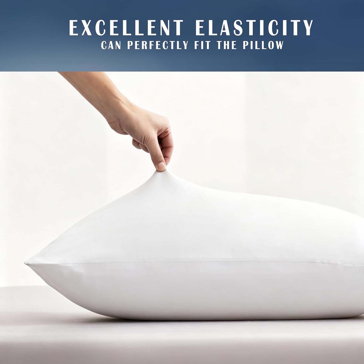 TELUS Cooling Body Pillow Case, Silky Soft Breathable Pillowcase with Envelope Close, Stay Cool All Night Pillow Cover for Hot Sleepers and Night Sweats, 20x54 Inch, White - Image 5