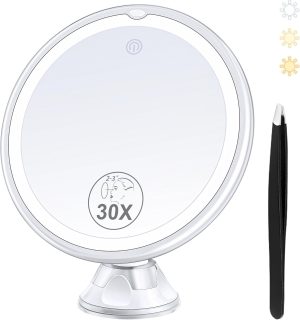 Magnifying Mirror with Light 30X, L...