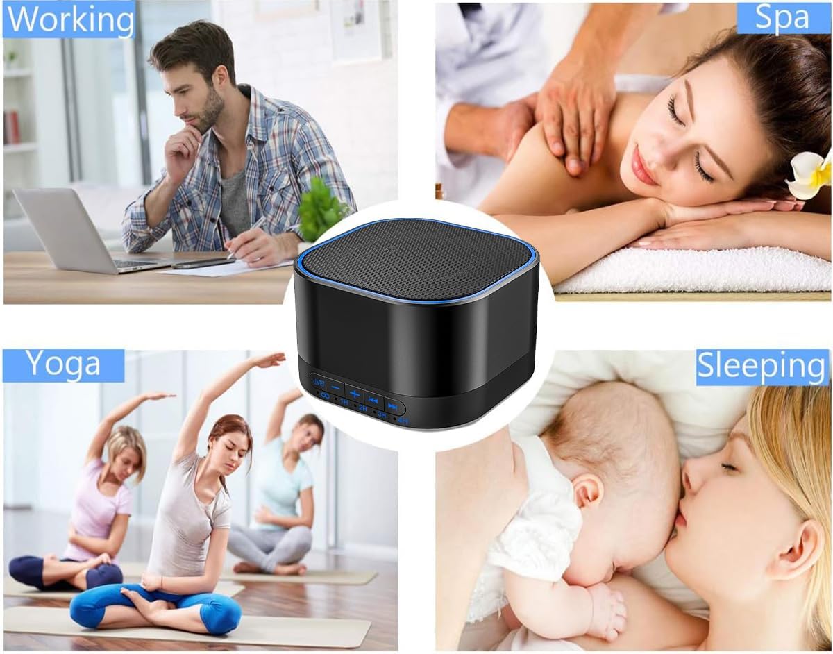 Magicteam Sound White Noise Machine with 20 Non Looping Natural Soothing Sounds and Memory Function 32 Levels of Volume Powered by AC or USB and Sleep Sound Timer Therapy for Baby Kids Adults - Image 6