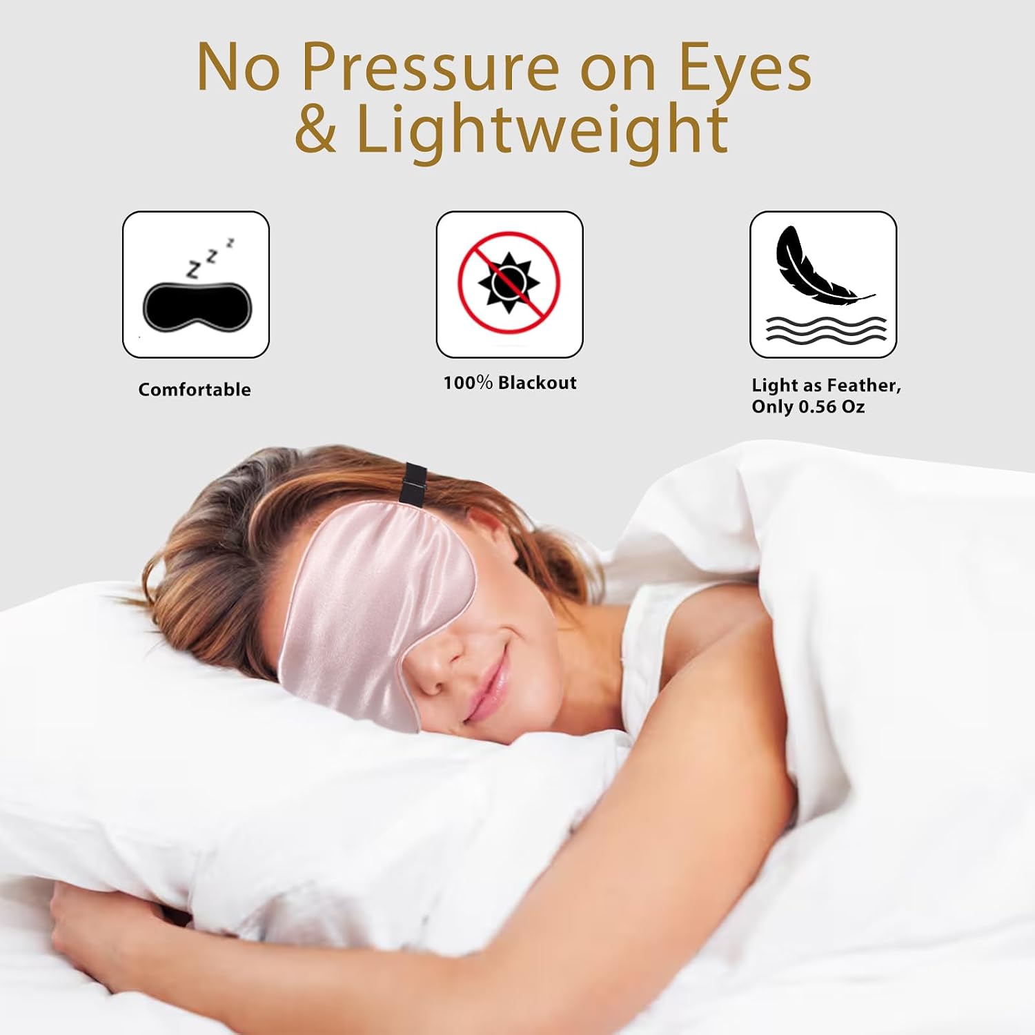 4 Pack Silk Sleep Mask, Blackout Eye Mask with Adjustable Strap | Zero Eye Pressure, Super Soft Blindfold for Women Men, Sleeping Eye Masks for Travel, Gift, Yoga (Black, Pink, Blue, Purple) - Image 3