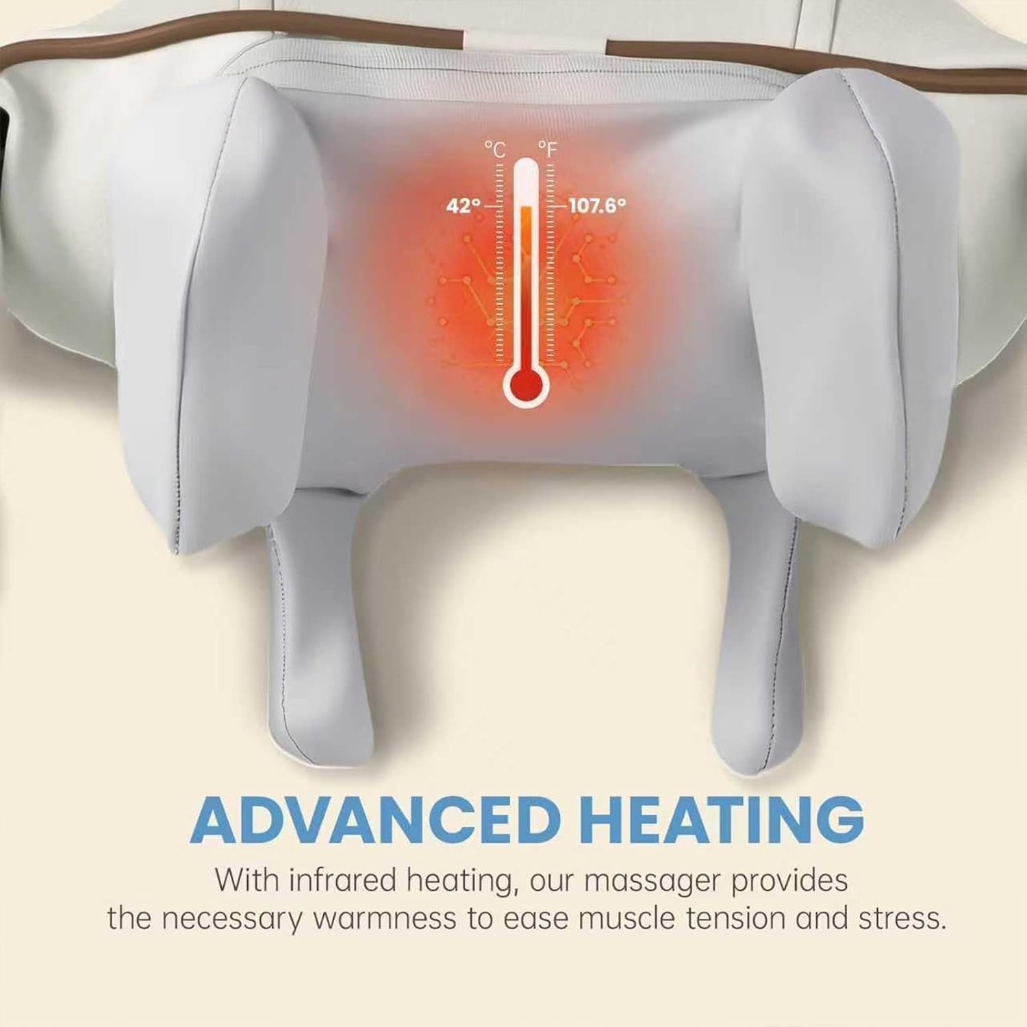 Wireless Neck and Shoulder Massager with Heat-4D Shiatsu Deep Tissue | 42℃ Warm Compress, Portable for Home, Office, Travel, Relaxation & Tension Relief - Image 4
