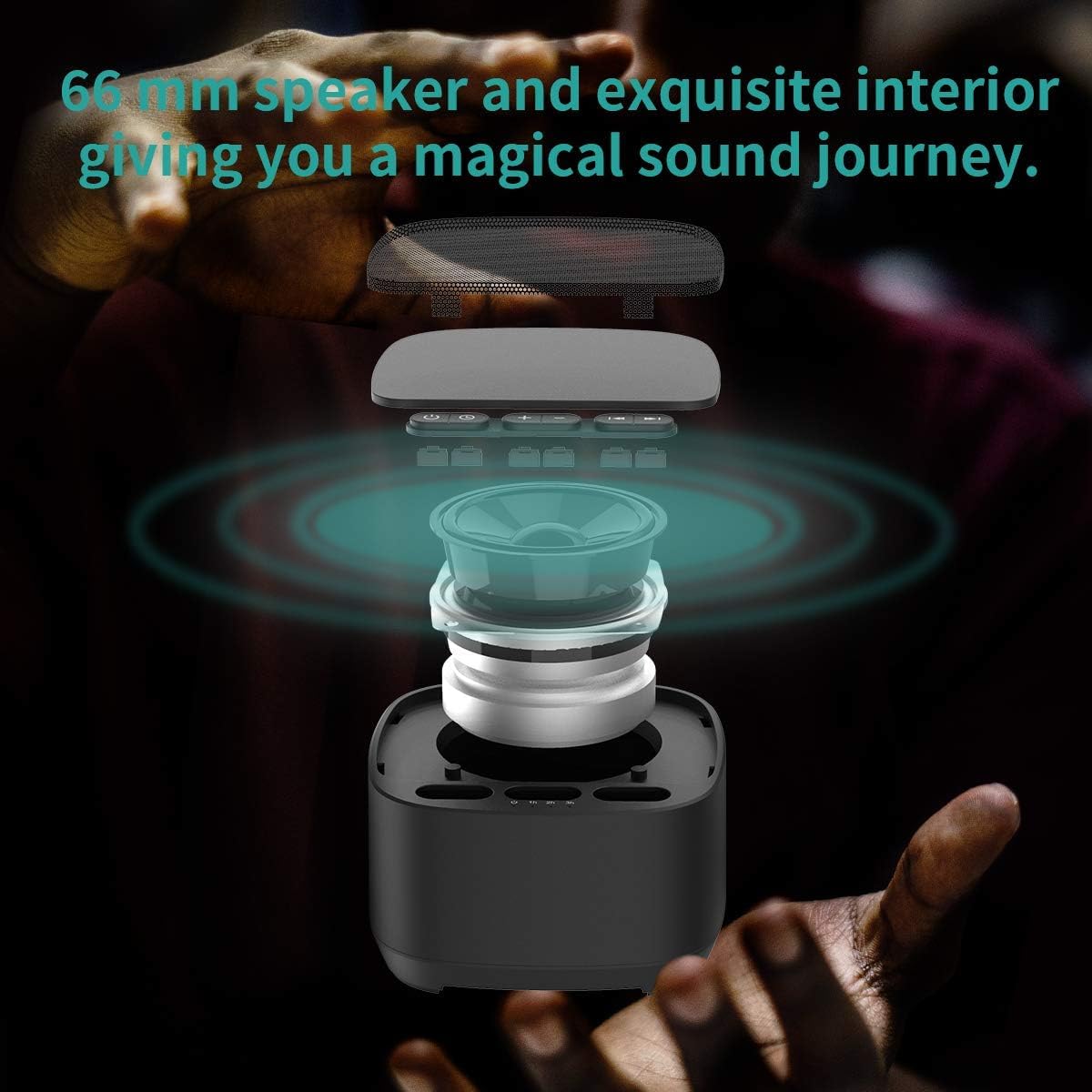 Magicteam Sleep Sound White Noise Machine with 40 Natural Soothing Sounds and Memory Function 32 Levels of Volume Powered by AC or USB and Sleep Timer Sound Therapy for Baby Kids Adults (B-Black) - Image 4