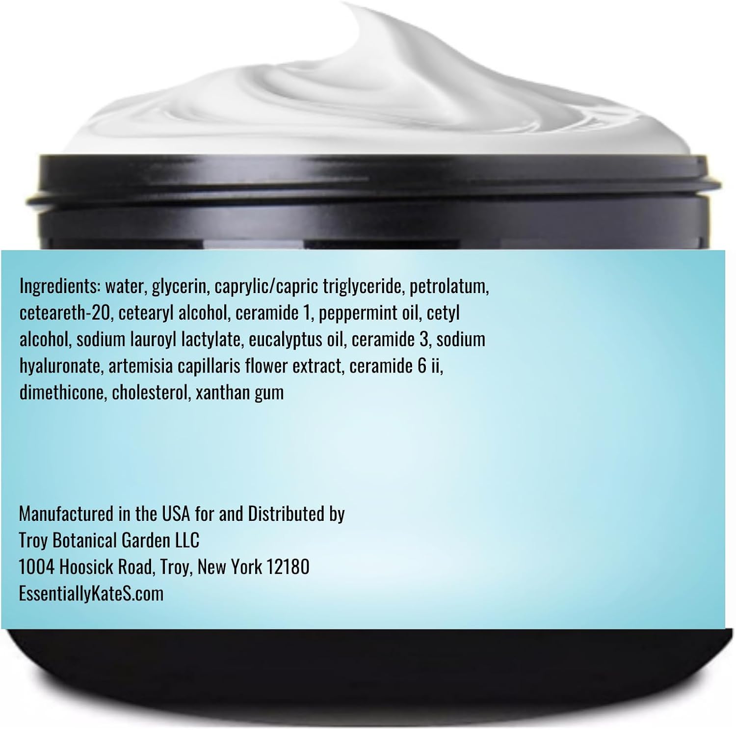 Essentially KateS Peppermint + Eucalyptus Cooling Blend Cream Lotion 4 Fl Oz - enriched with Ceramide 1, 3, and 6II - Soothing After Physical Activity - Providing comfort for overworked muscles. - Image 2