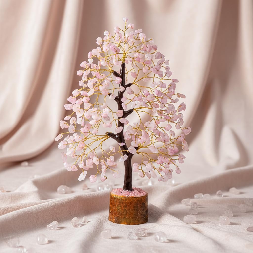 Crocon® Rose Quartz Crystal Tree of Life Love & Self-Care Healing Crystals | Positive Energy, Feng Shui Money Tree, Pink Home Room Decor, Birthday Gifts for Women, Mom, Sister, Girlfriend & Her - Image 7