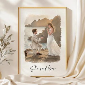 Noni Custom Watercolor Couple Portr...