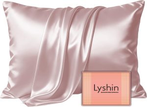 LYSHIN Pink Silk Pillowcase Standar...