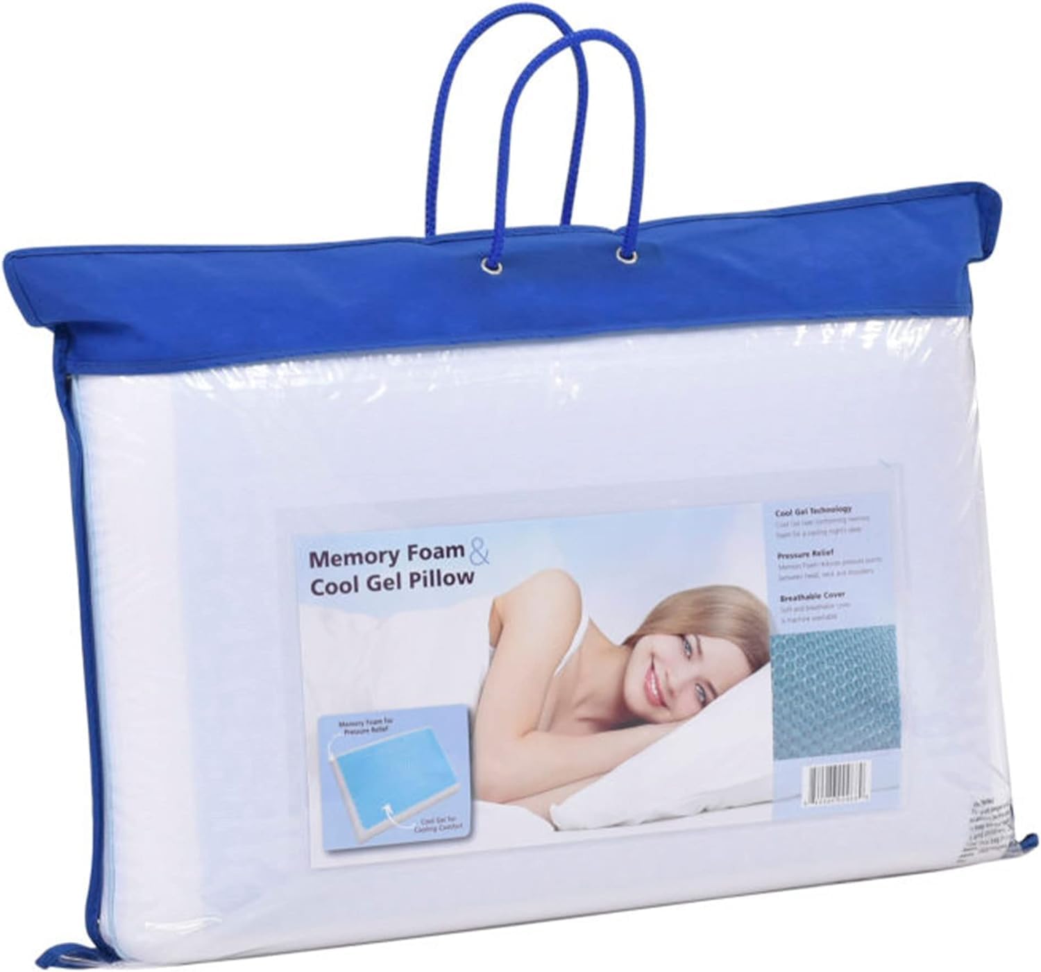 Cool Gel Cooling Pillow for Sleeping, Standard Size Cooling Memory Foam Pillow for Hot Sleepers, Reversible Ergonomic Design, Pressure Relief, Spine Alignment, Side, Back Contouring Support - Image 7