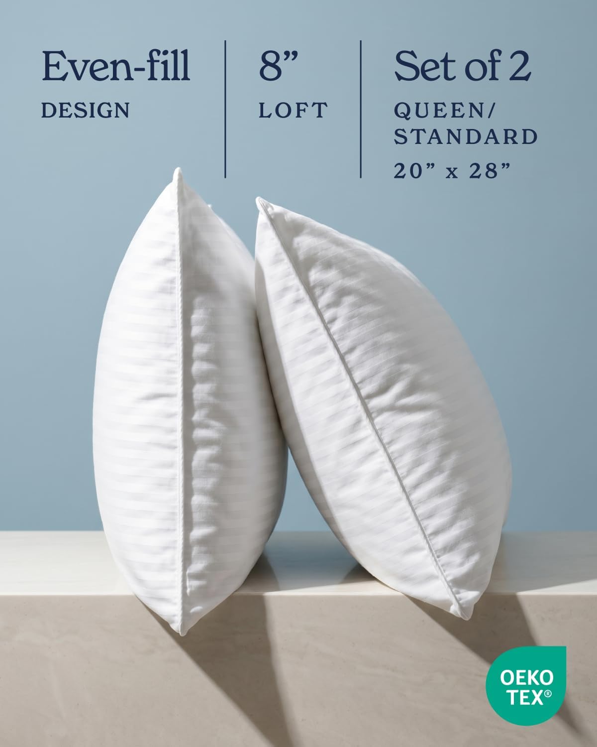 Beckham Hotel Collection Bed Pillows Standard/Queen Size Set of 2 | Original Soft Down Alternative Pillow for Sleeping, Soft Support for Back, Stomach or Side Sleepers - Image 5