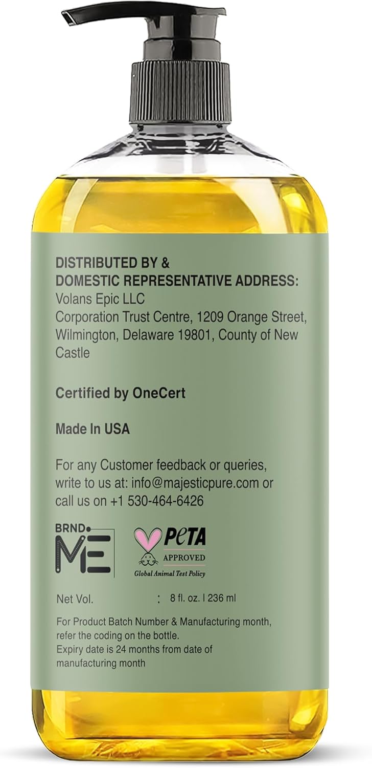 Majestic Pure USDA Organic Jojoba Oil 100% Pure & Natural Body Oil -8 Fl Oz | Cold Pressed & Hexane Free Hair Growth Oil for Eyelashes, Eyebrows, Skin, Body, Face, Nails & Scalp - Image 9