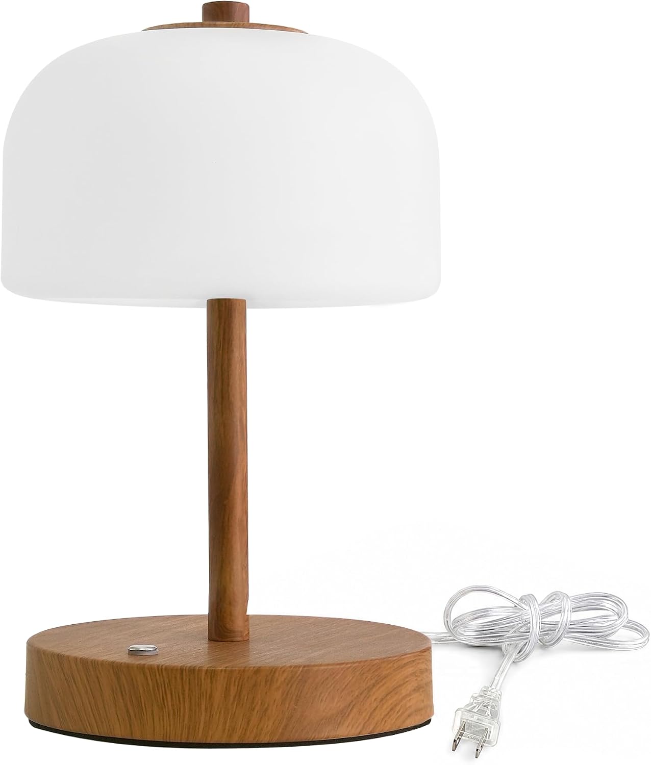 9.5" Small Plug-in Touch Control Table Lamp with USB A+C Charging Ports, Wood Grain Dimmable LED Bedside Lamp with 3 Color Temperatures, Modern Table Lamps for Bedroom Nightstand Living Room - Image 9