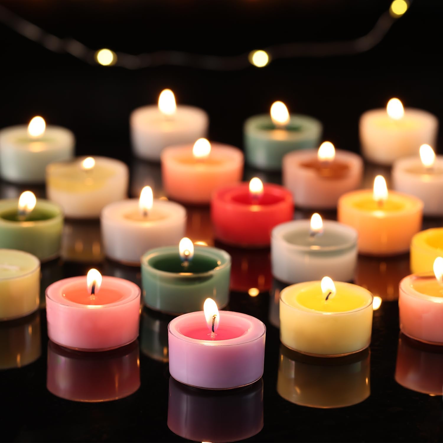 Scented Tea Lights Candles, Lavender Twilight, 48 Pack – Purple Scented Tealight Candles – 100% Palm Wax, 6 Hour Burn Aromatherapy Tea Light Votive Candle for Relaxation, Spa, Yoga, Home Decor - Image 6