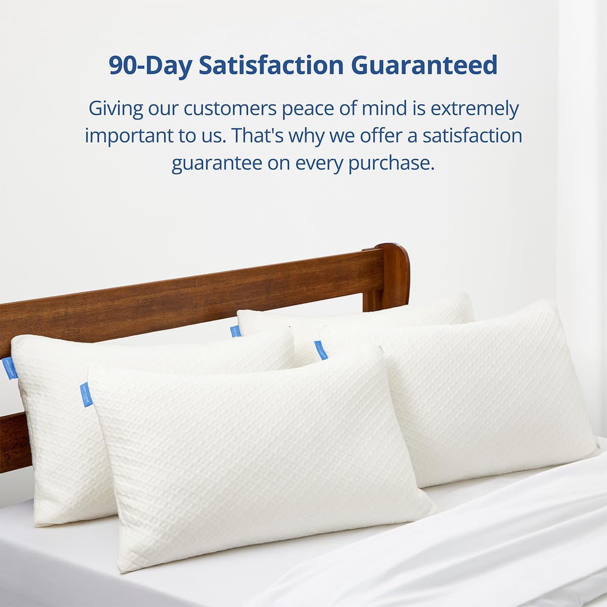 Cosy House Collection Luxury Rayon Derived from Bamboo Memory Foam Pillow | Adjustable & Removable Fill - Cool & Breathable Cover with Zipper for Side, Back, & Stomach Sleepers (Queen) - Image 8