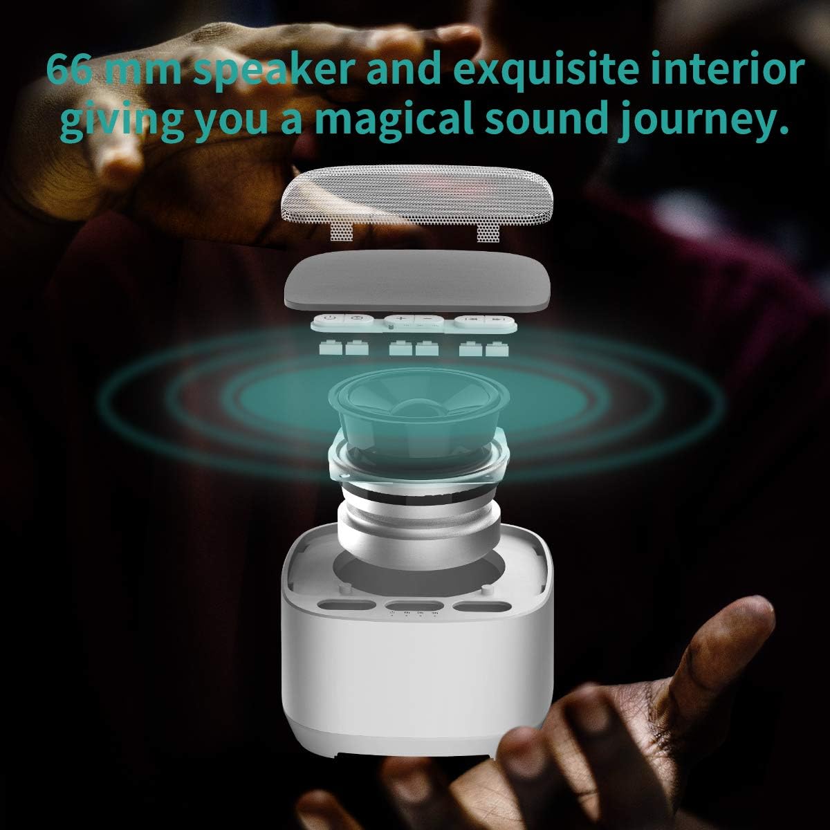 Magicteam Sleep Sound White Noise Machine with 40 Natural Soothing Sounds and Memory Function 32 Levels of Volume Powered by AC or USB and Sleep Timer Sound Therapy for Baby Kids Adults (B-White) - Image 4