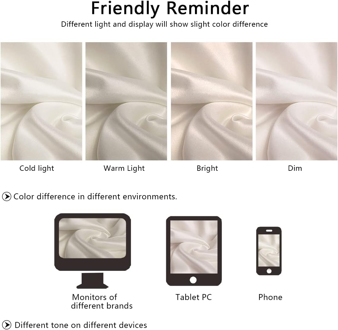 Silk Pillowcase for Hair and Skin, Mulberry Silk Pillow Cases Standard Size, Anti Acne Cooling Sleep Both Sides Natural Silk Satin Pillow Case Covers with Hidden Zipper, Gifts for Women Men, White - Image 8