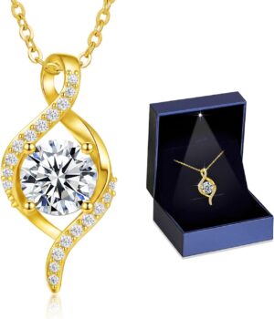 1-2 CT Infinity Moissanite Pendant ...