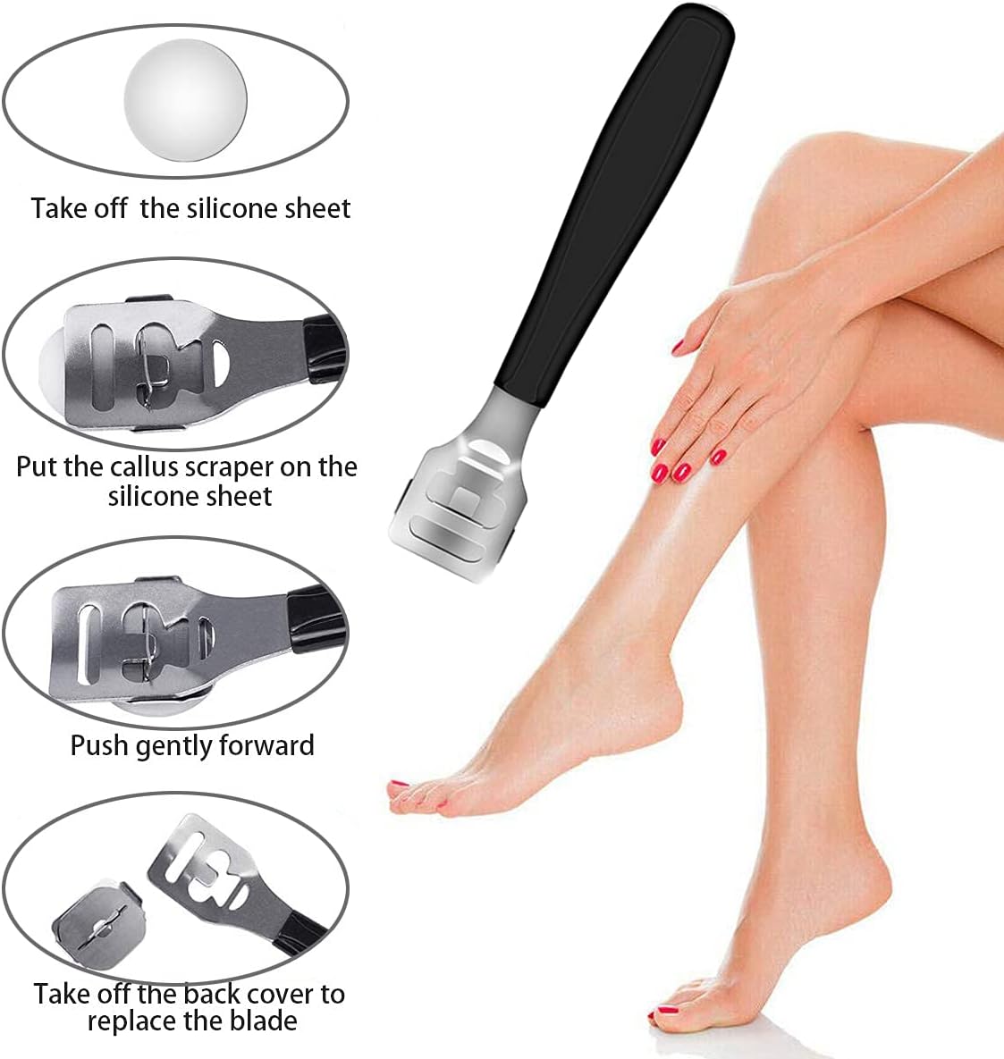 36 in 1 Professional Pedicure Kit, Foot File, Foot Rasp and Callus Remover | Stainless Steel Pedicure Tools for Feet with Foot Scrubber, Nail Clippers and Storage Case for Home or Salon Foot Care - Image 5
