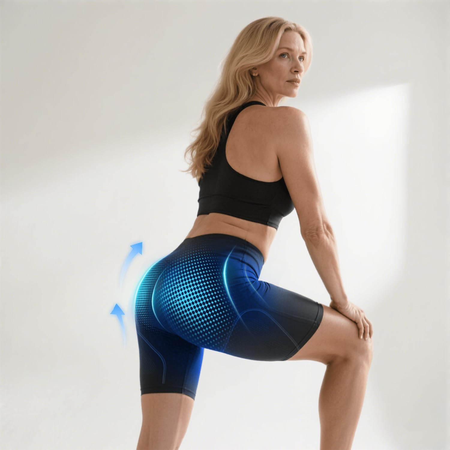 MEGELIN Toning Shorts, Hip+ Pelvic Restore Black for Women at Home - Image 3
