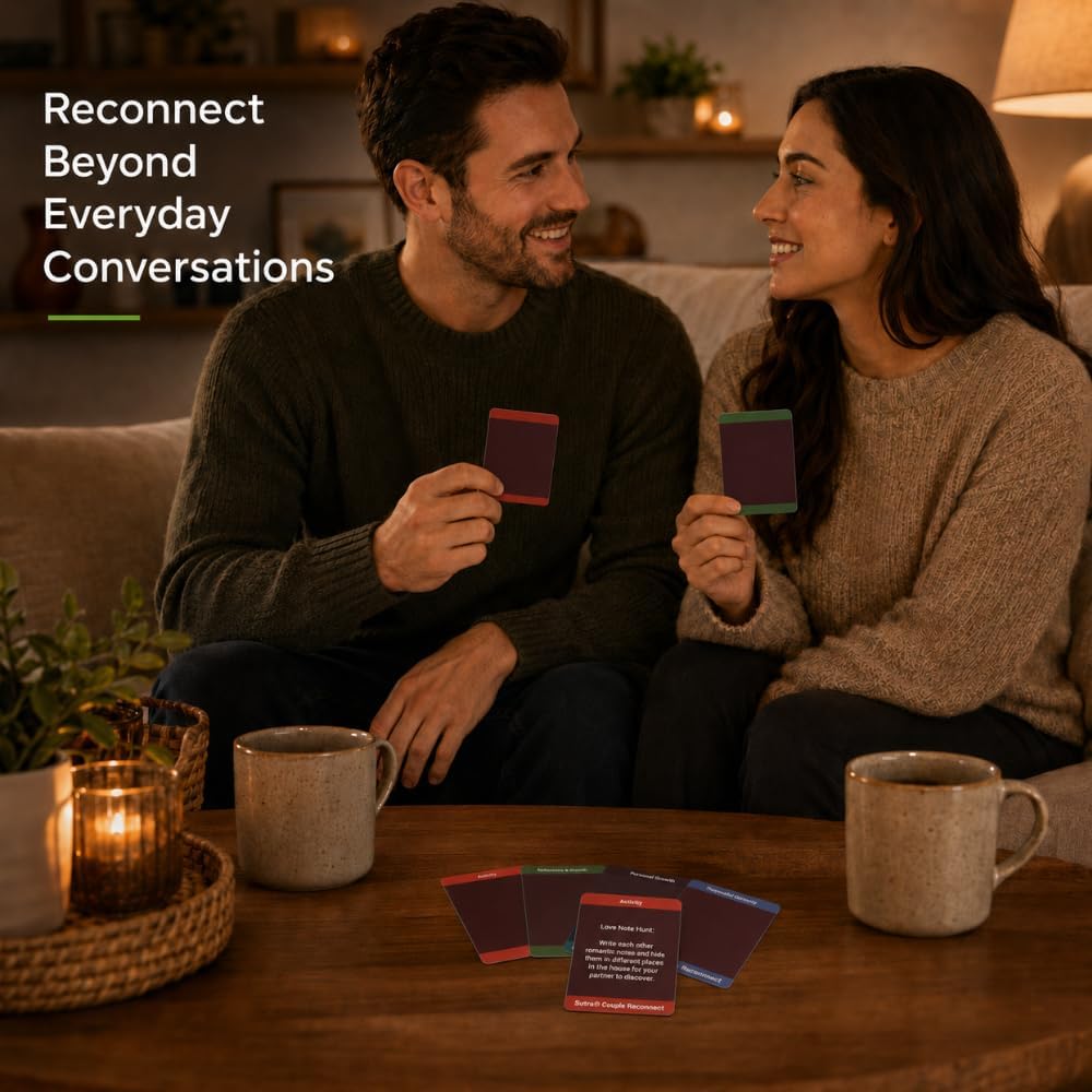 Life Sutra Couple Reconnect Card Game, 150 Conversation Cards to Build Trust, Deepen Bond & Strengthen Communication, A Therapy-Inspired Game for Married & Mature Couples & Gift for Stocking Stuffer - Image 3