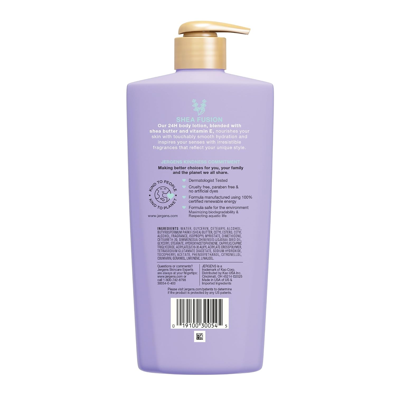 Jergens Shea Fusion Lavender Dreams Body Lotion, Shea Butter, 14 fl oz | Moisturizer for Dry Skin, Scented Body Lotion, Vitamin E, Shea Butter Lotion, Lavender Scent, Daily Hydration - Image 8
