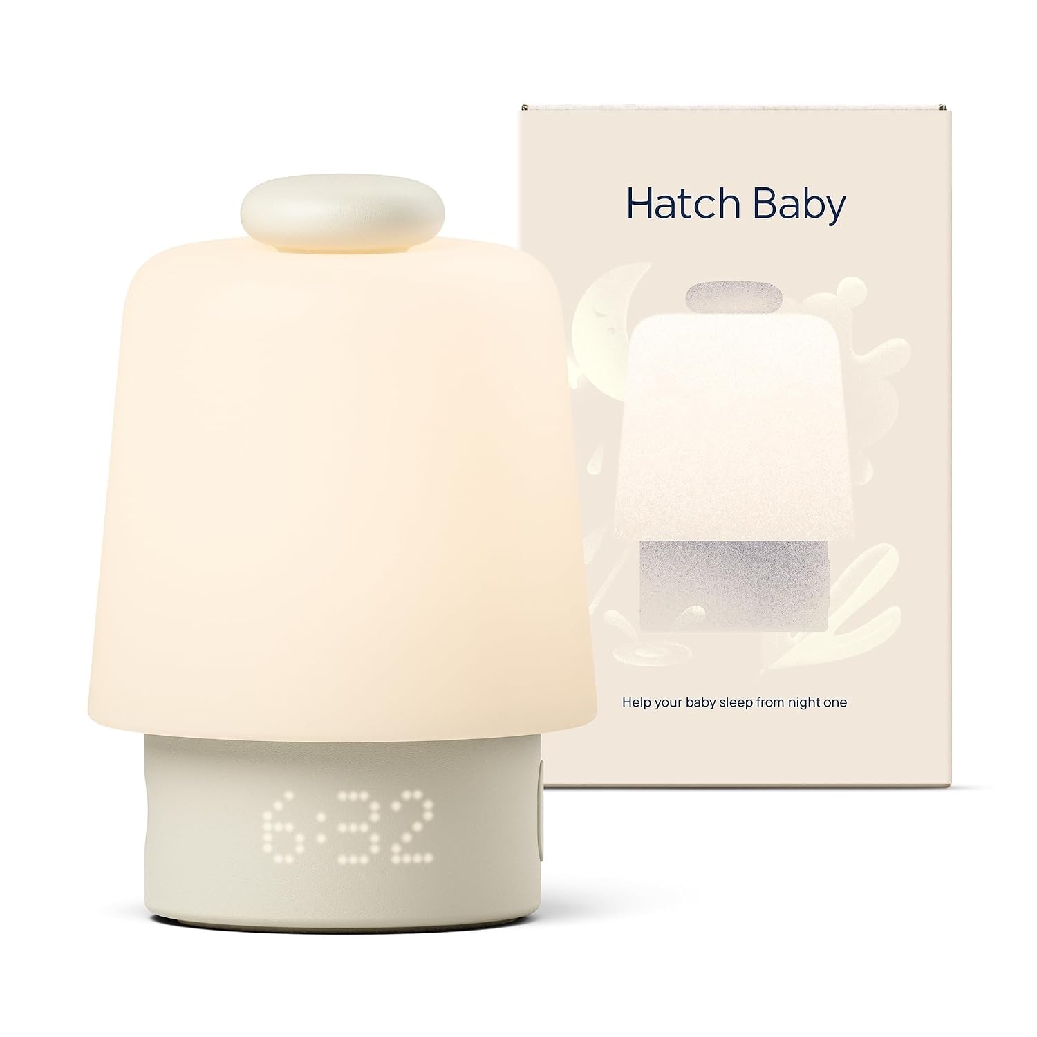 Hatch Baby Sound Machine & Night Light Routine Builder (Putty) | White noise machine, night light, toddler & kid time-to-rise alarm clock, registry essential with 3 months of sleep support