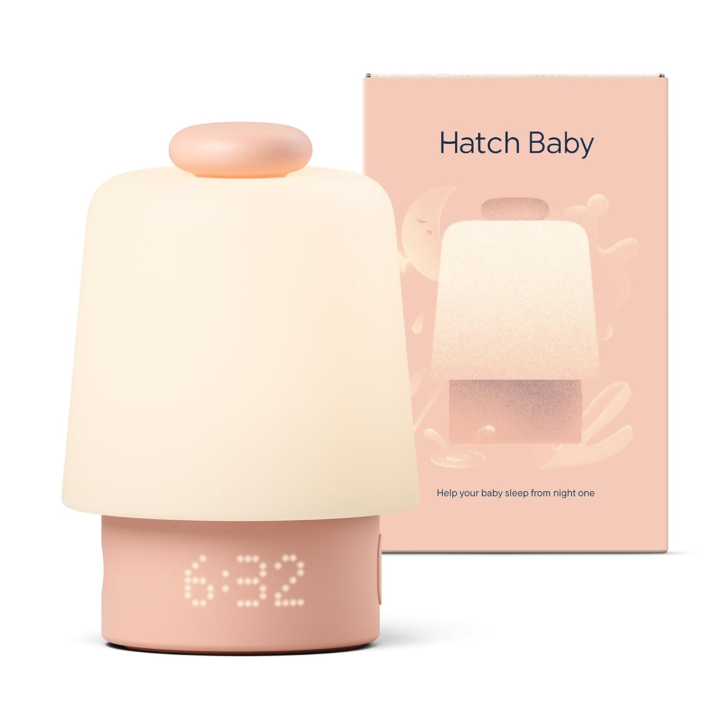 Hatch Baby Sound Machine & Night Light Routine Builder (Peach) | White noise machine, night light, toddler & kid time-to-rise alarm clock, registry essential with 3 months of sleep support