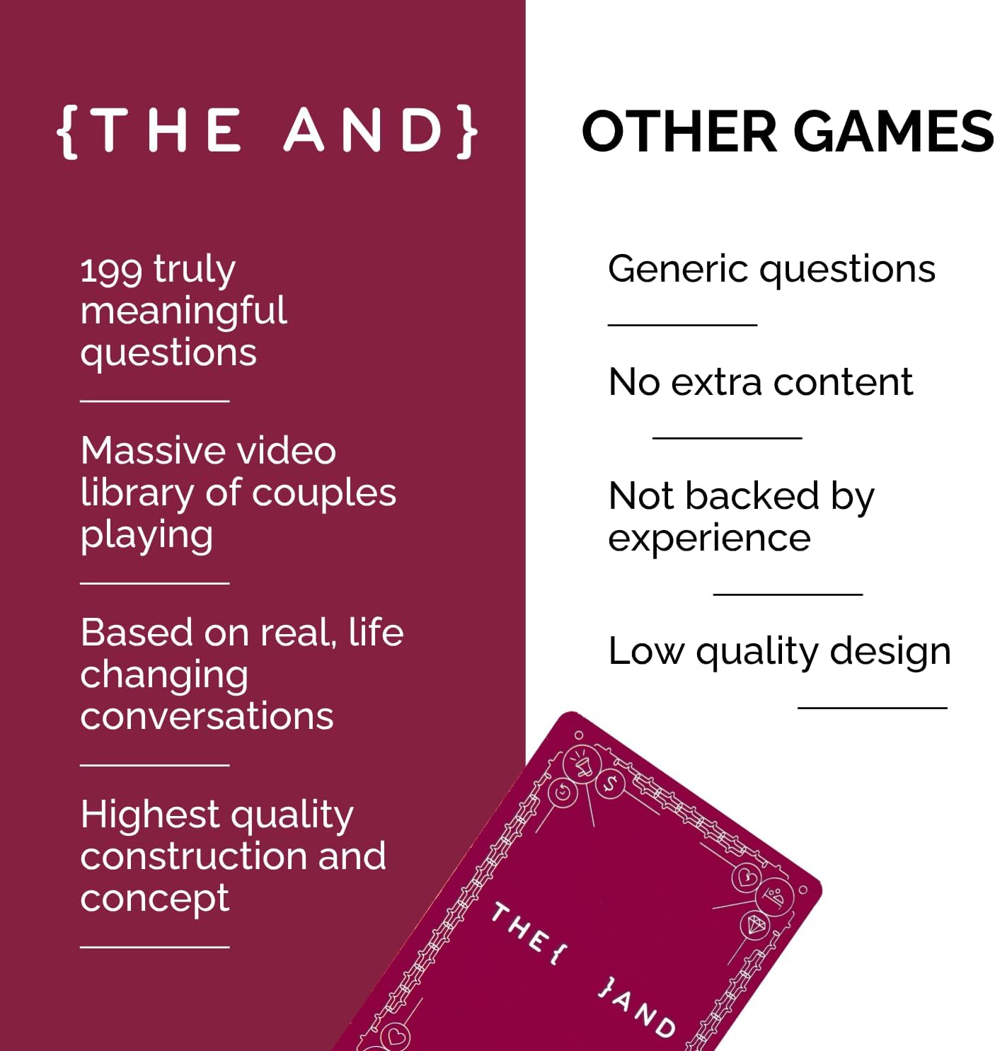 {THE AND} Long Term Couples Edition - 199 Meaningful Conversation Cards for Couples - Questions to Reconnect & Deepen Relationships - Couples Card Game to Reflect & Rediscover Love by The Skin Deep - Image 9
