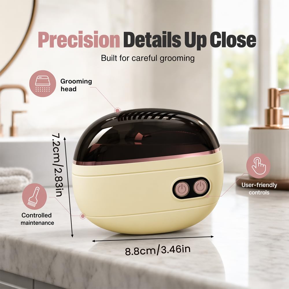 2-in-1 Smart Electric Nail Clipper & Polisher, Rechargeable Automatic Nail Clipper, Automatic Nail Trimmer with Debris Container and LED Light, Nail Grinder for Adults and Seniors, Light Beige, 1PCS - Image 7