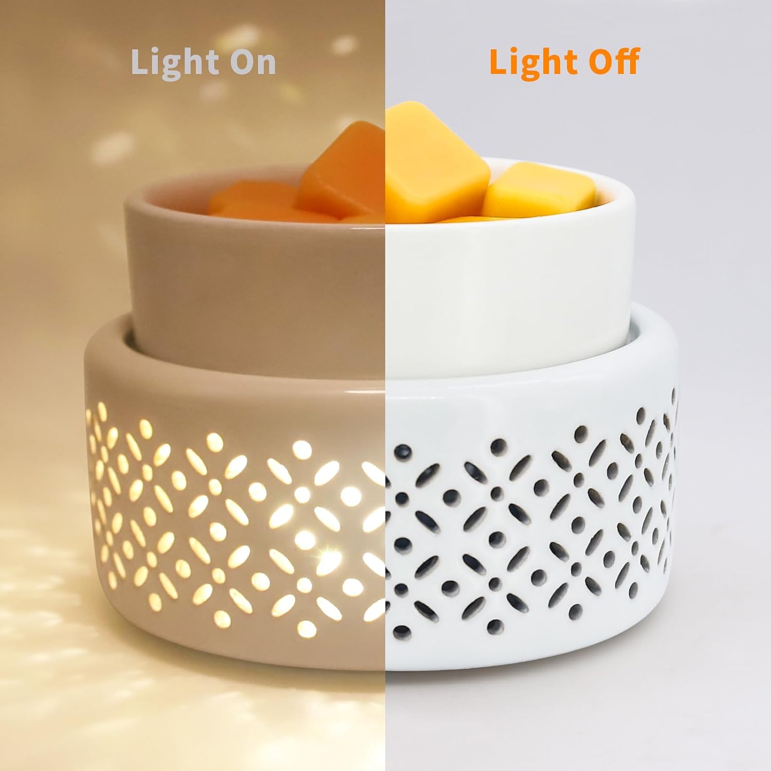 VICTORIA AROMA Ceramic Wax Melt Warmer - LED Night Light Candle Wax Warmer for Scented Wax, Electric Fragrance Wax Melter for Home, Office, Bedroom Decor, and Gifts - Image 4