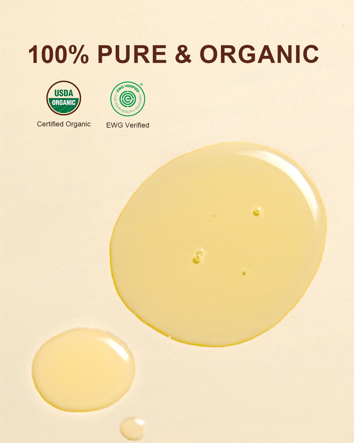Yoken Organic Jojoba Oil 8oz, USDA Certified Pure for Hair, Skin Care | Gua Sha Oil Cold Pressed 8 Fl Oz 100 Pure Natural Unrefined Hexane Free For Face Hair Skin Massage DIY - Image 2