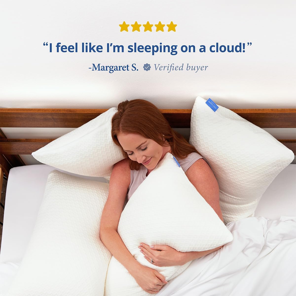 Cosy House Collection Luxury Rayon Derived from Bamboo Memory Foam Pillow | Adjustable & Removable Fill - Cool & Breathable Cover with Zipper for Side, Back, & Stomach Sleepers (Queen) - Image 7