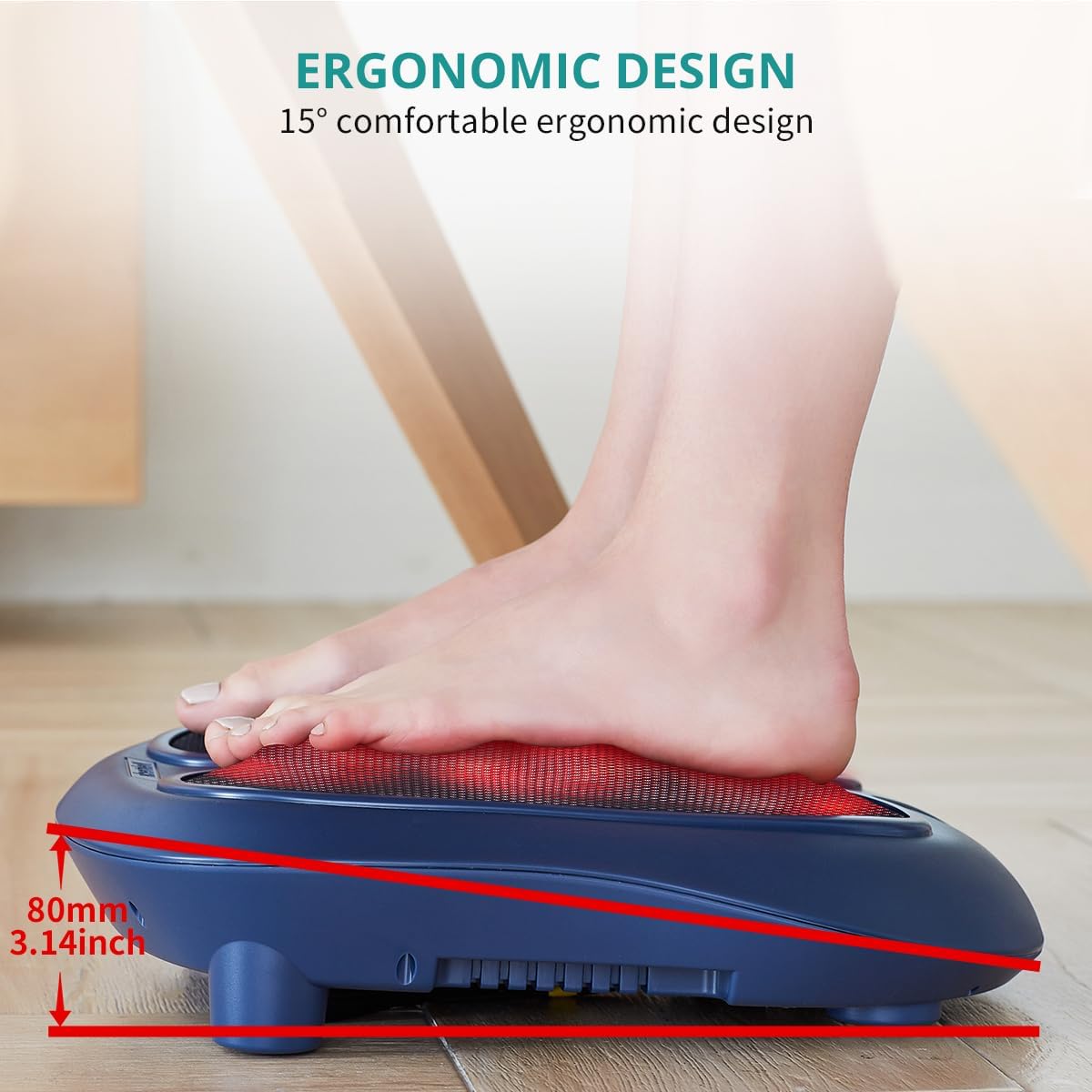 Nekteck Shiatsu Foot Massager with Heat for Neuropathy, Plantar Fasciitis | HSA Eligible FSA Electric Foot Massager Machine for Pain Relief and Circulation, Ideal Gifts for Women Man Her Him Dad - Image 7