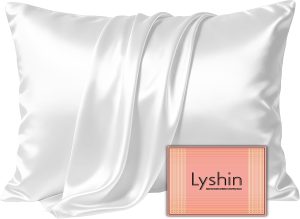 LYSHIN White Silk Pillow Cases Stan...