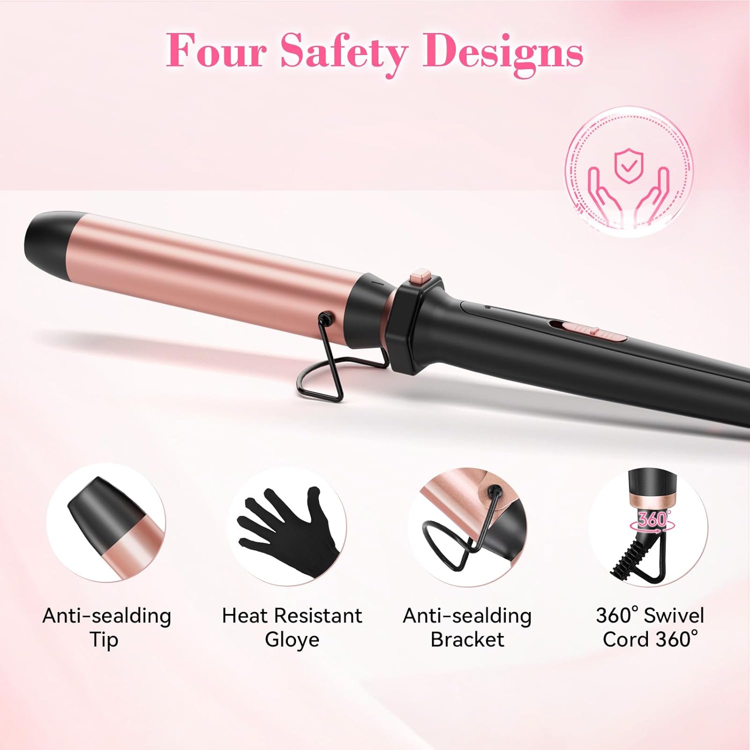 Ufree 7-in-1 Curling Iron Set with Interchangeable Ceramic Barrels, Curling Wand Set with Thermal Brush, Hair Straightener and Wand Curling Iron, Versatile Styling Hair Curlers Set, Gifts for Women - Image 7