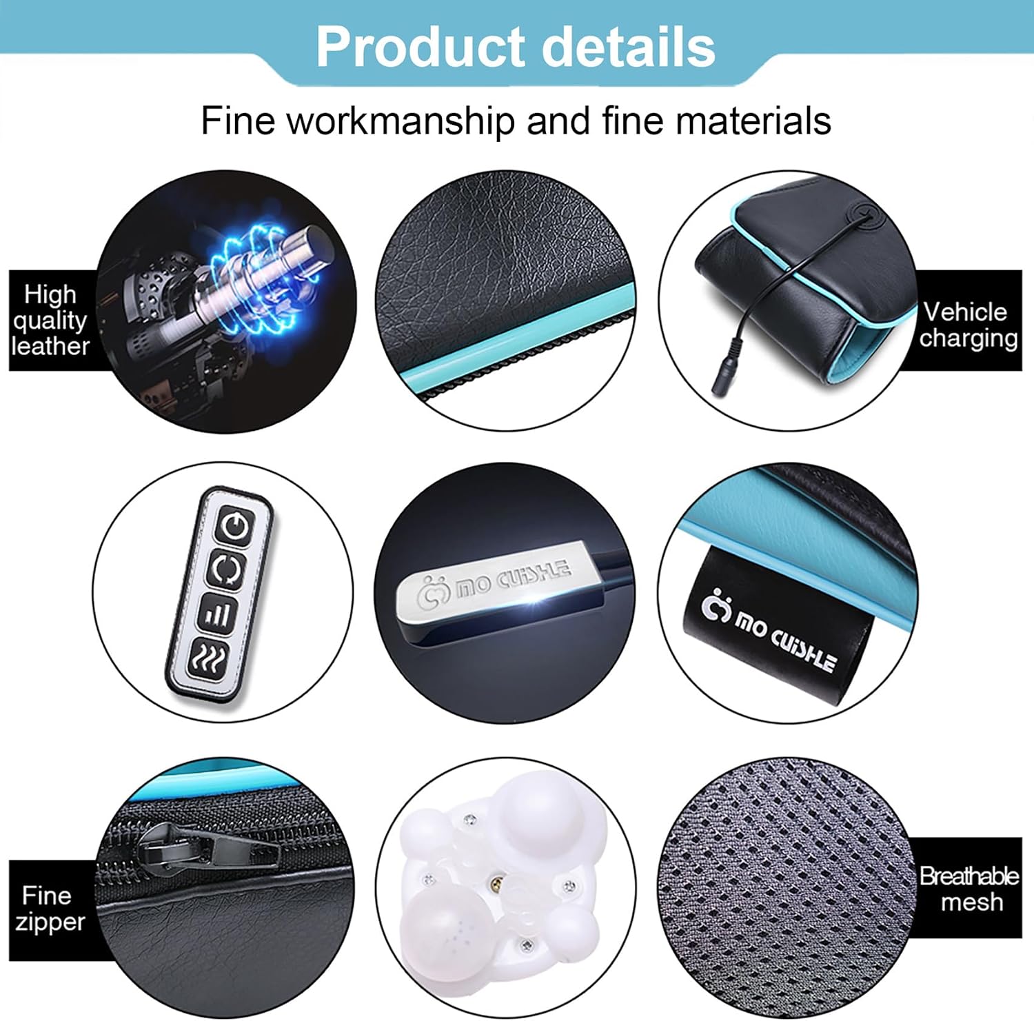 Mo Cuishle Women Men Gifts, Shiatsu Back Shoulder & Neck Massager with Heat | Electric Deep Tissue 4D Kneading Massage, Best Gifts for Mom Dad Wife Husband her Him, Christmas, Birthday (NOT Cordless) - Image 8