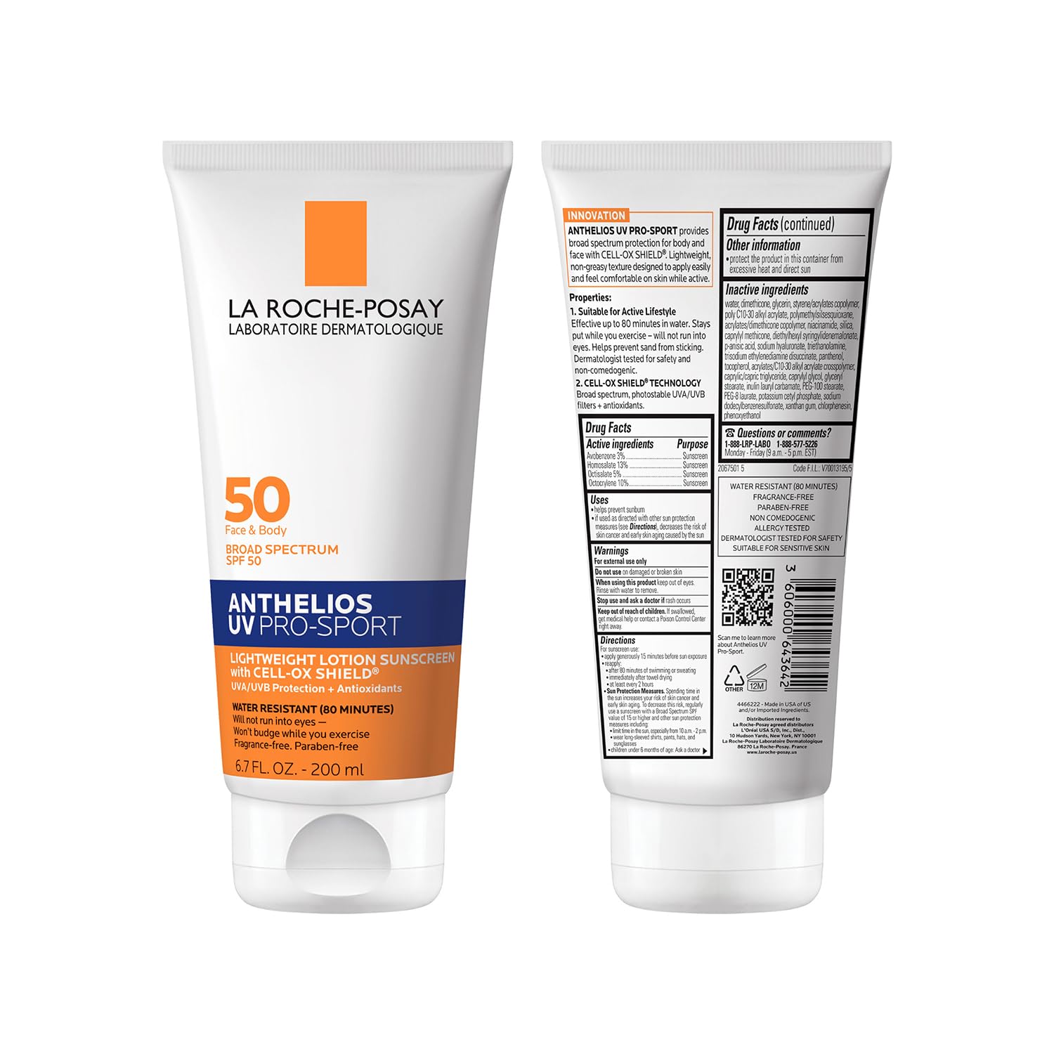 La Roche-Posay Anthelios UV Pro-Sport Sunscreen for Face & Body, Water & Sweat Resistant, Invisible Broad Spectrum Sunscreen, Lightweight & Breathable Skin Sun Protection - Image 11