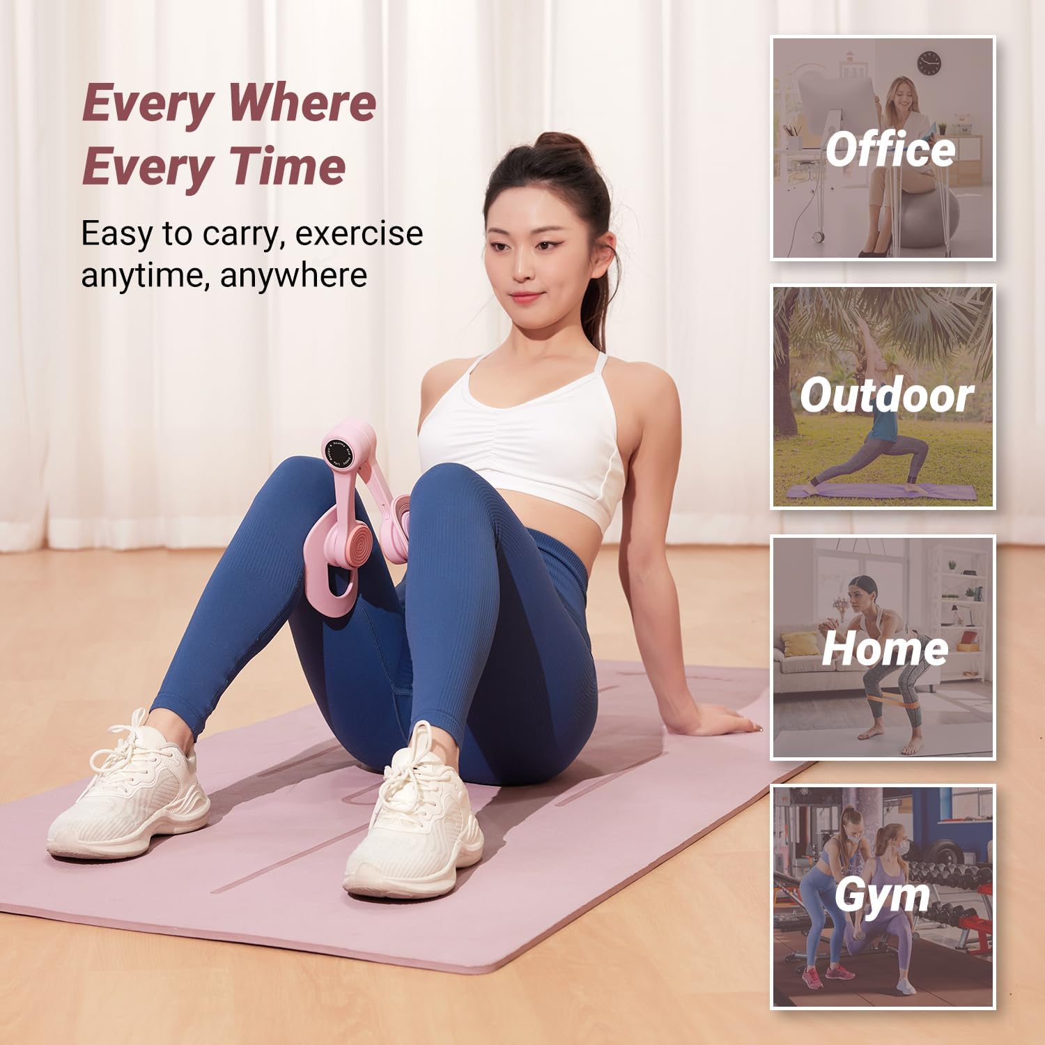 MERACH Pelvic Floor Exercise Devices, Thigh Trainer, Inner Thigh Exerciser | Easy Shaping, Quickly Activates Floor Muscles, 360° Rotation and High-Quality Materials, Suitable for Everyone - Image 6